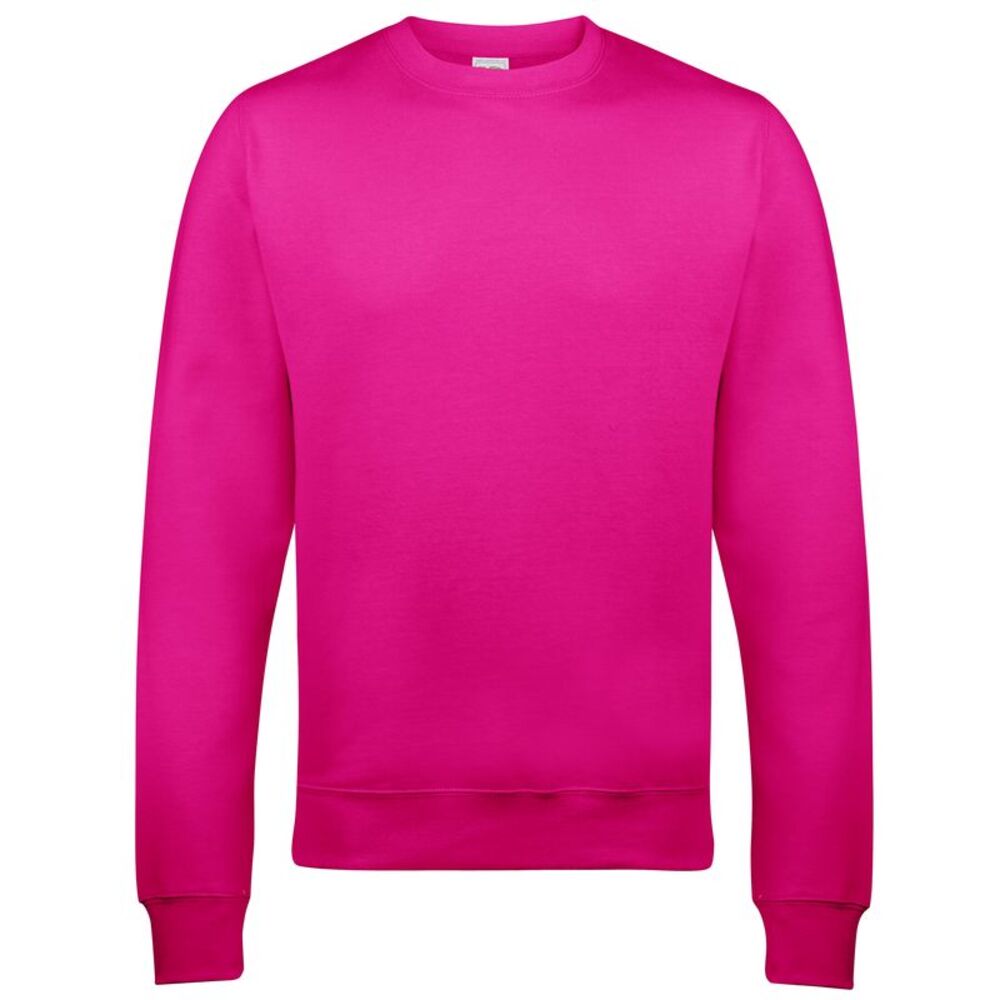 AWDis Just Hoods AWDis Unisex Crew Neck Plain Sweatshirt (280 GSM) / Hot Pink